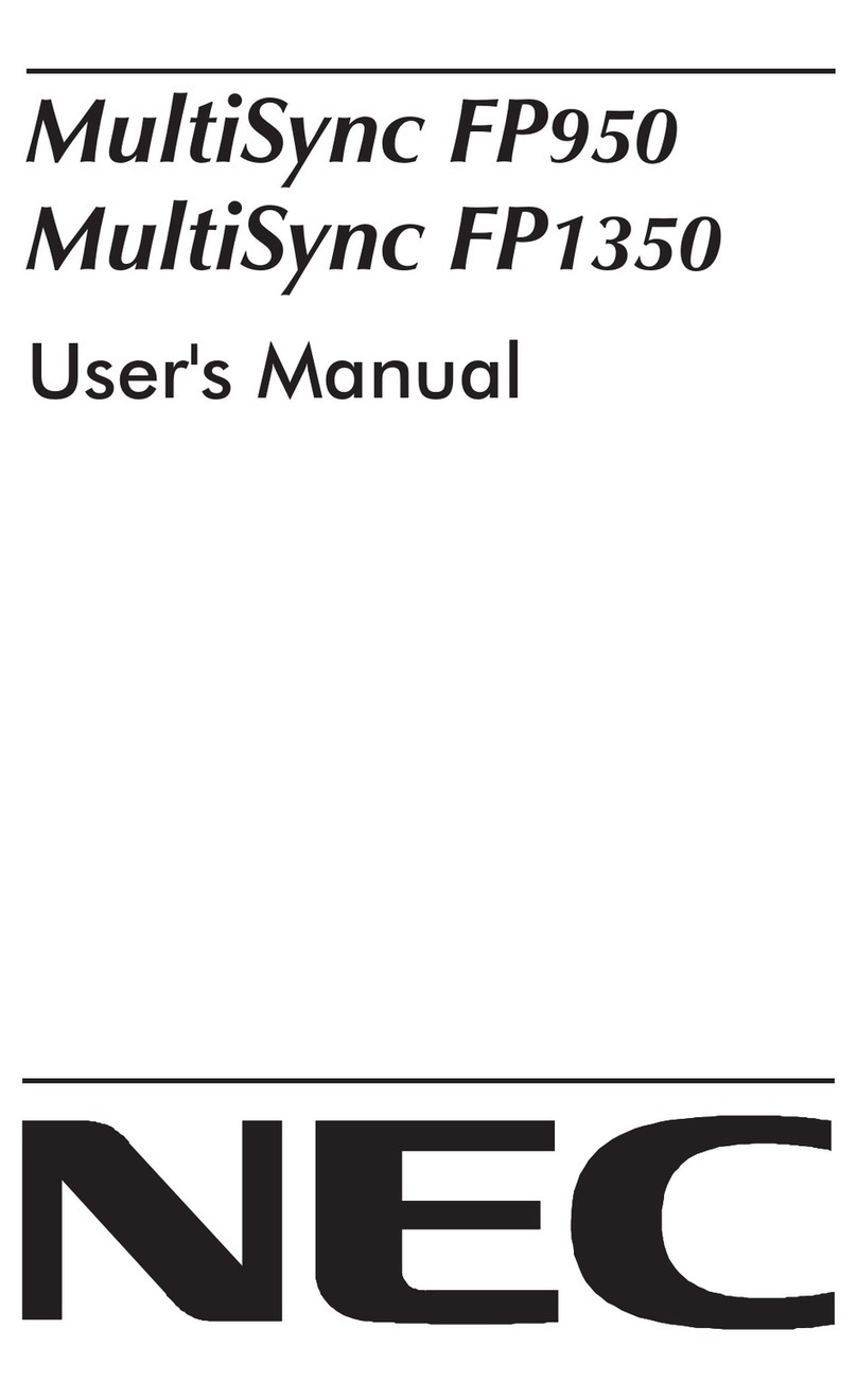 NEC MultiSync FP950 Manual de usuario