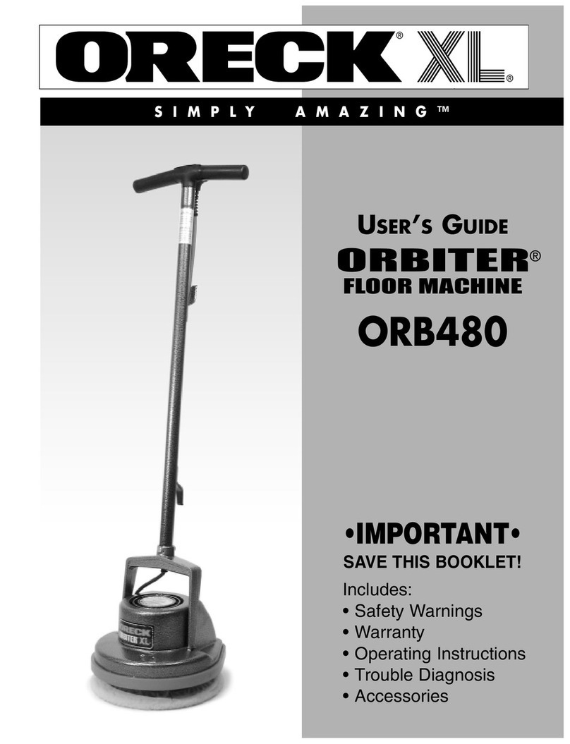 Oreck ORBITER ORB480 Manual de usuario
