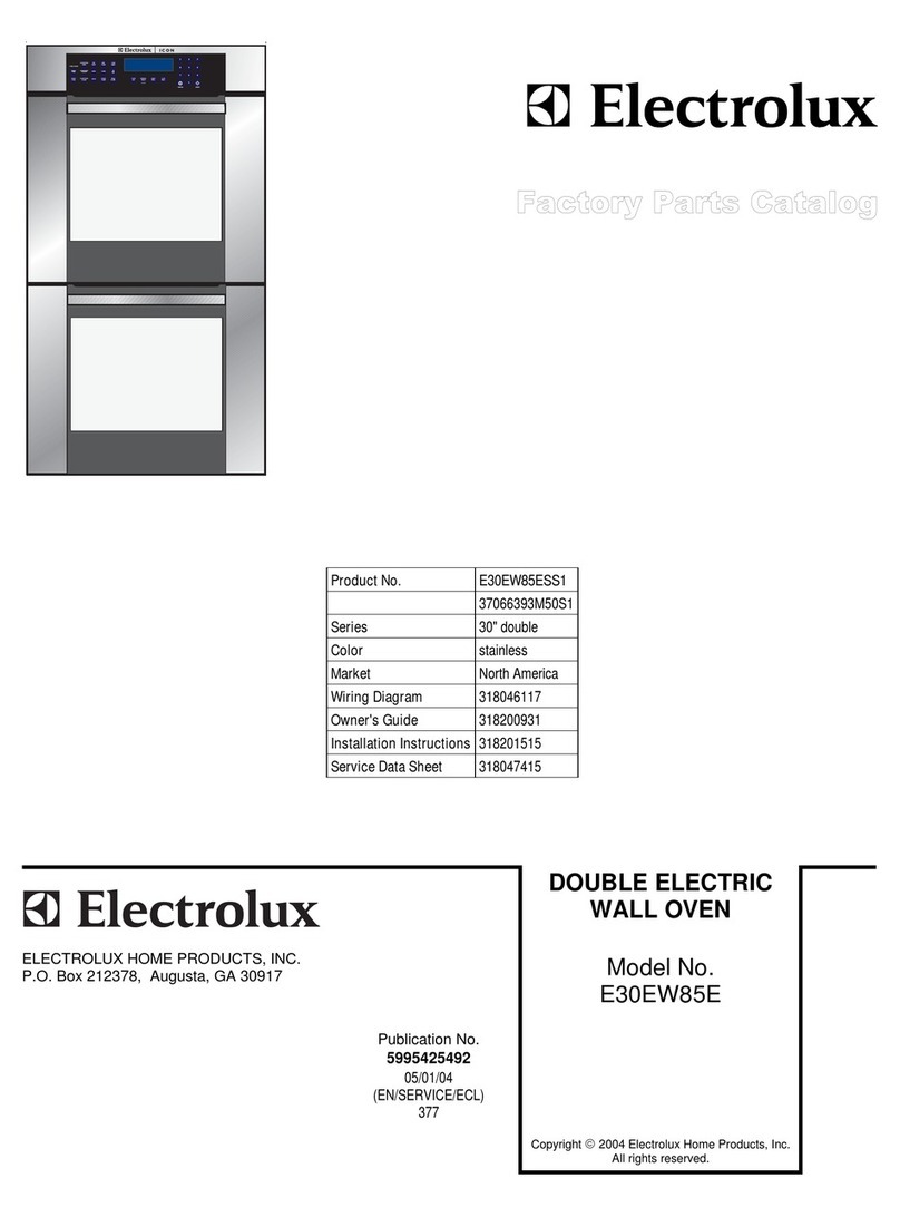 Electrolux E30EW85ESS - Icon Designer Series Electric Double... Manual de usuario