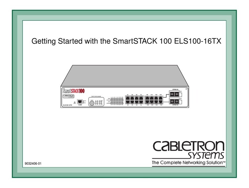 Cabletron Systems SmartSTACK 100 ELS100-16TX Manual de usuario Cabletron Systems SmartSTACK 100 ELS100-16TX Manual de usuario