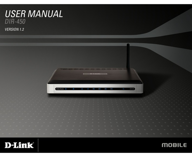 D-Link DIR-450 - 3G Mobile Router Wireless Manual de usuario D-Link DIR-450 - 3G Mobile Router Wireless Manual de usuario
