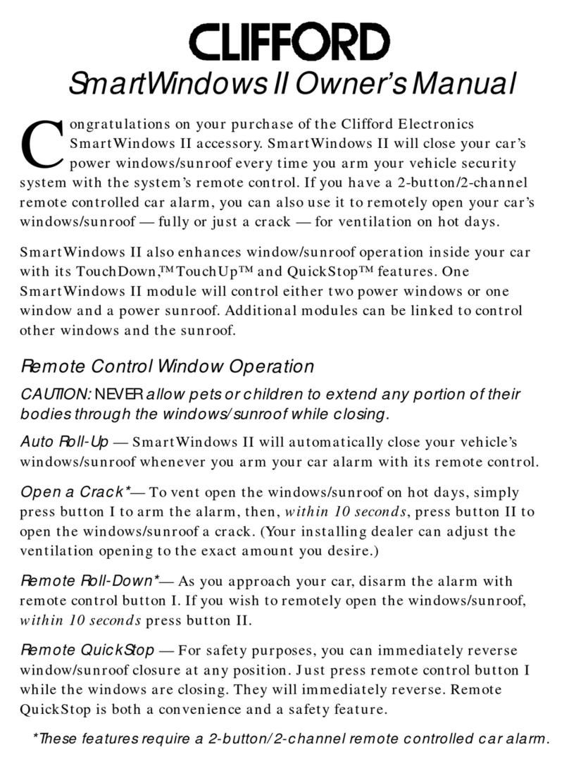 Clifford SMARTWINDOWS 2 Manual de usuario