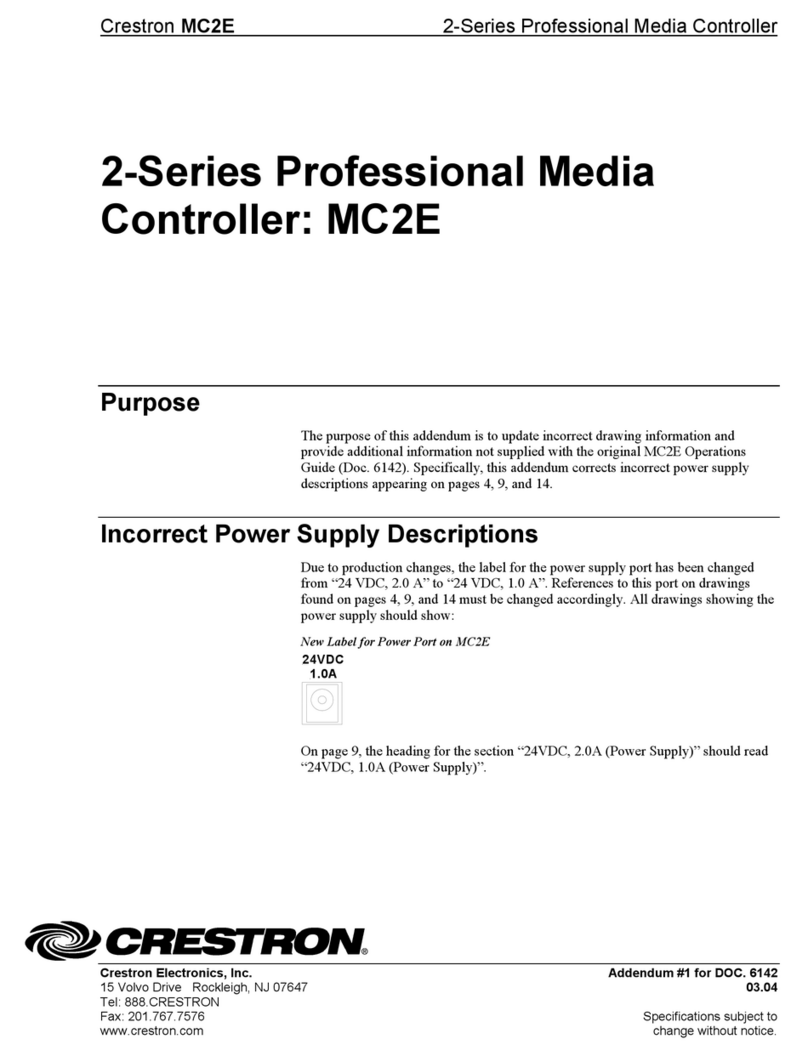 Crestron MC2E Manual