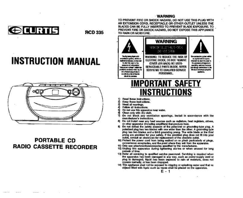 Curtis RCD335 Manual de usuario