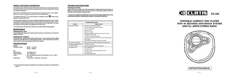 Curtis CD290 Manual de usuario