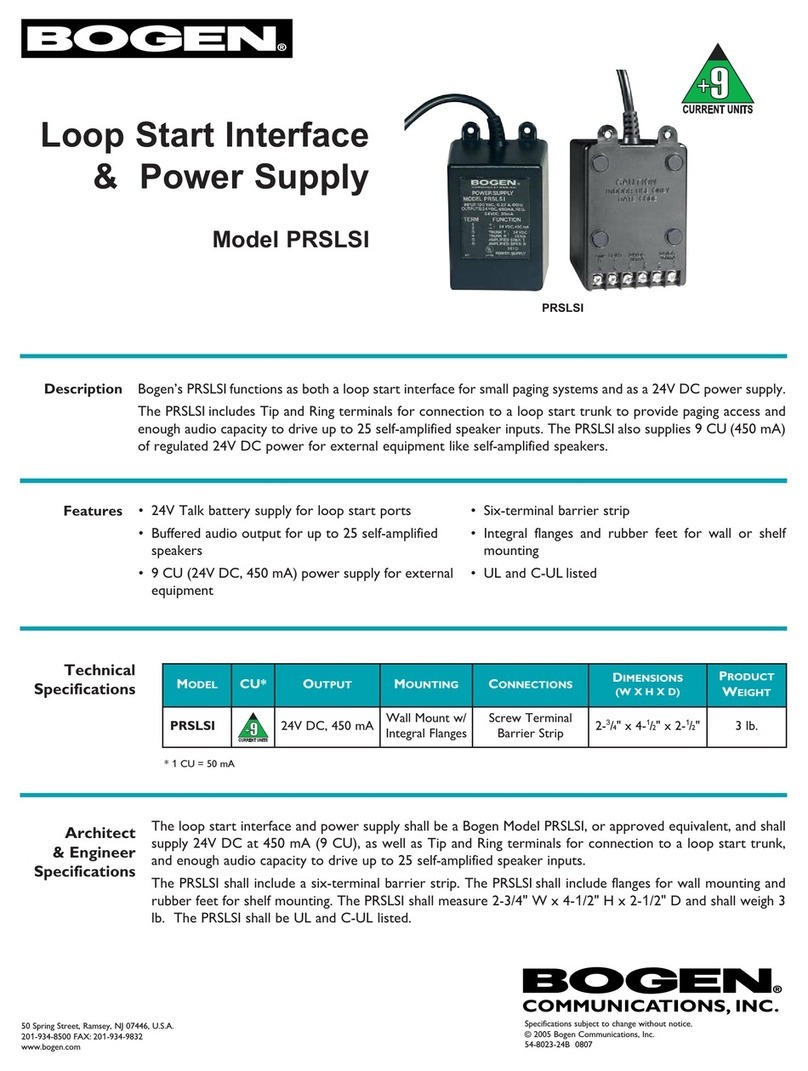 Bogen PRSLSI Manual de usuario