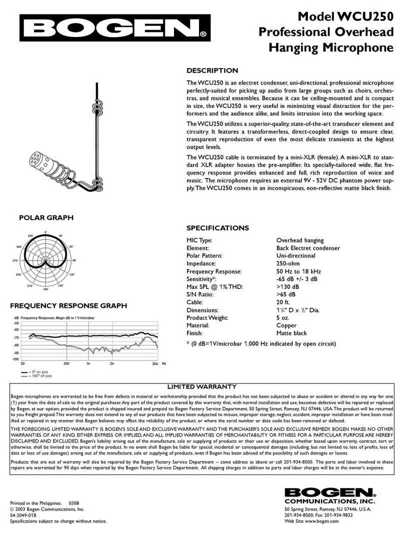 Bogen WCU250 Manual de usuario