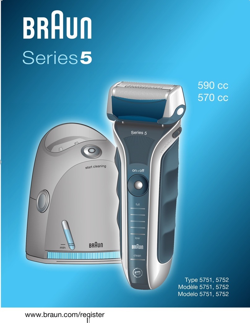 Braun Gillette 570 cc Manual de usuario
