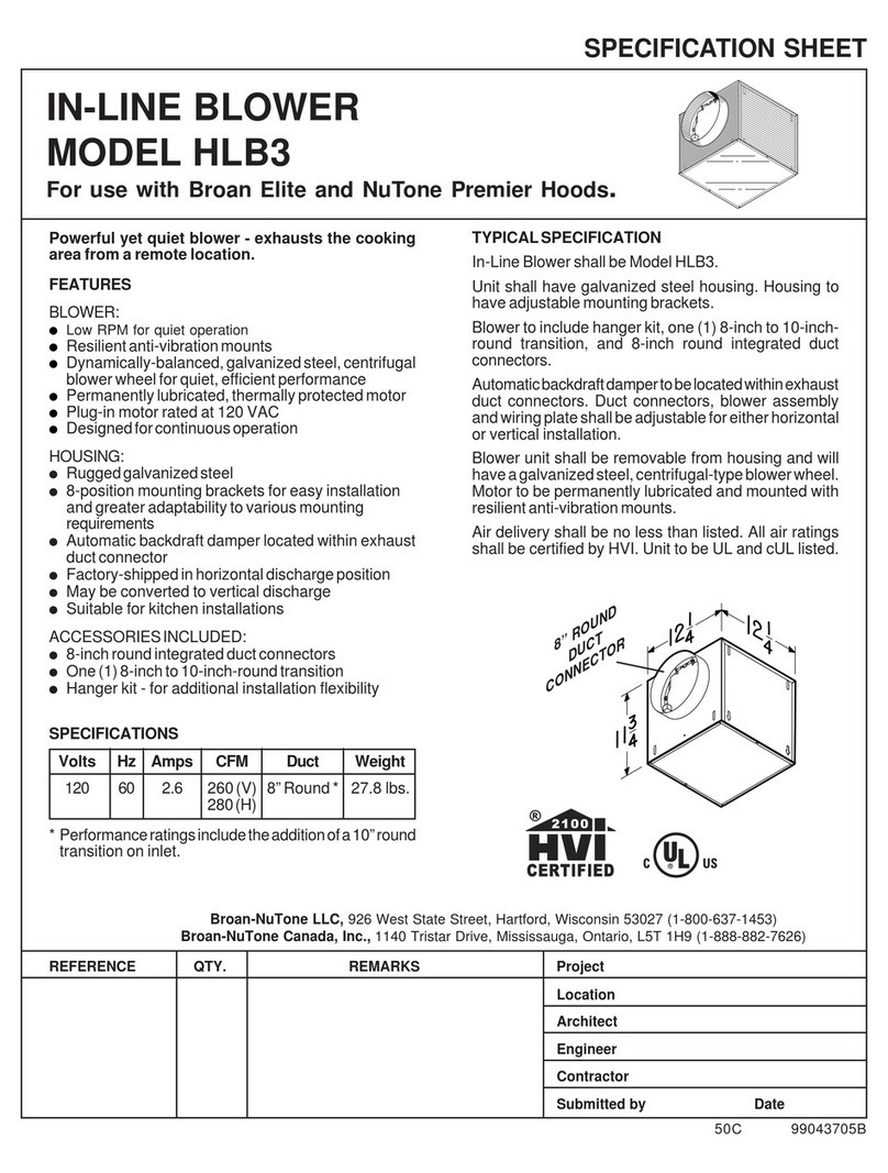 NuTone HLB3 Manual de usuario