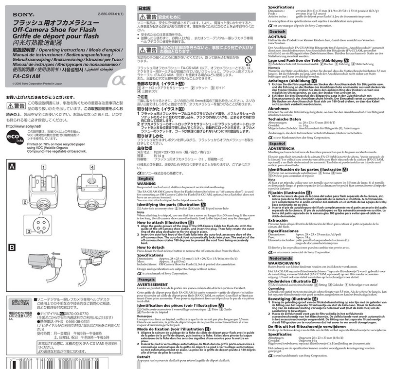 Sony FA-CS1AM Manual de usuario