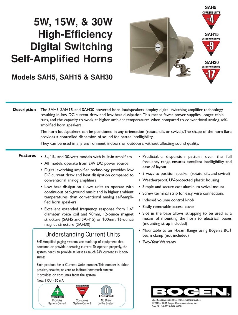 Bogen SAH15 Manual de usuario