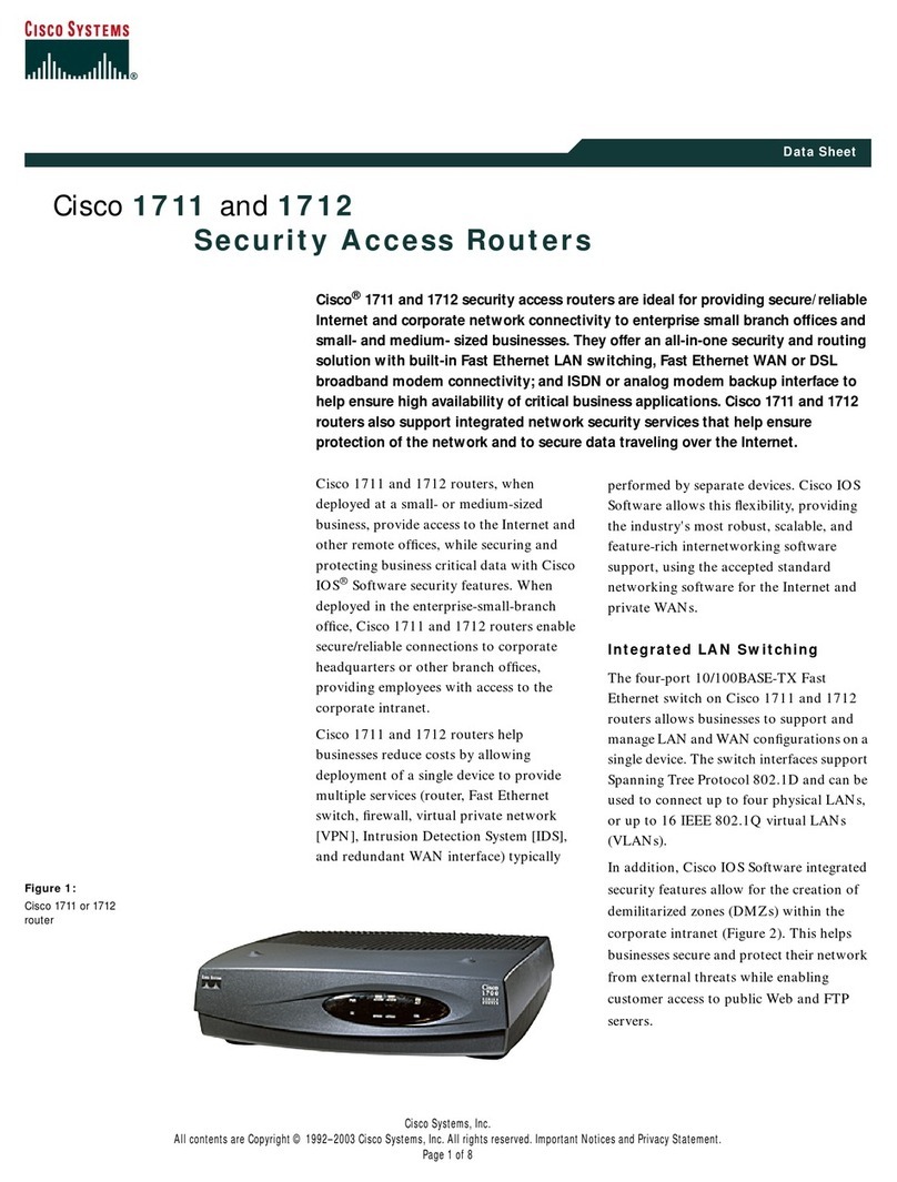 Cisco 1711 - Security Access Router Manual de usuario