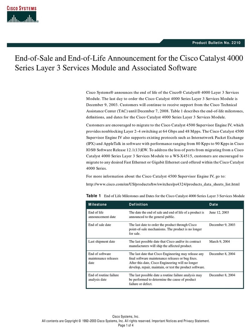 Cisco 4506 - Catalyst Switch Dimensiones