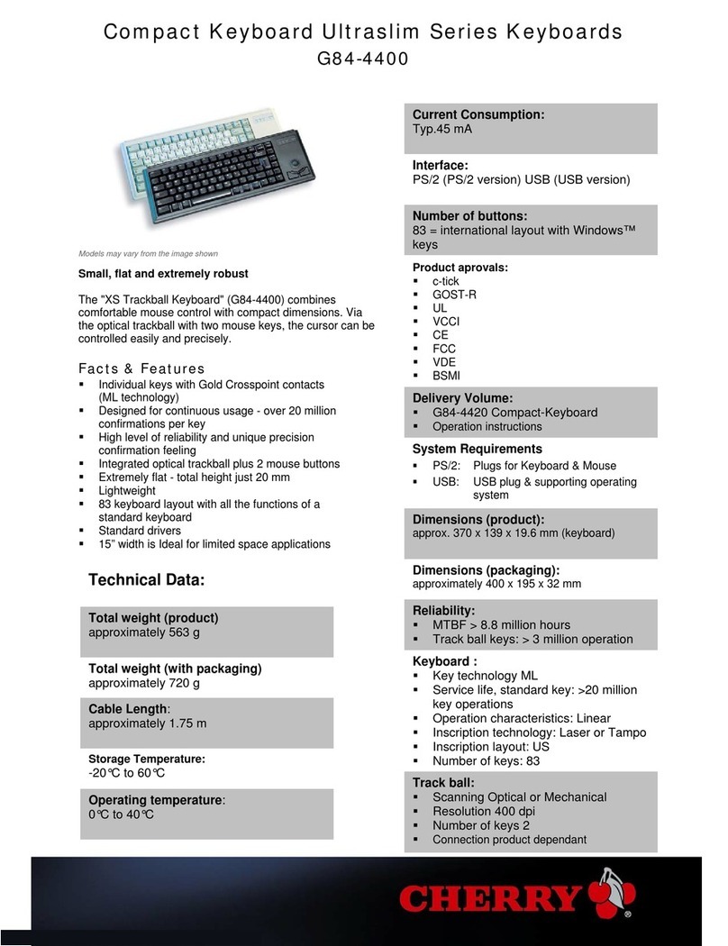 Cherry G84-4400 Manual de instrucciones
