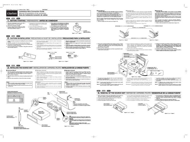 Clarion DB165 Manual de instrucciones Clarion DB165 Manual de instrucciones