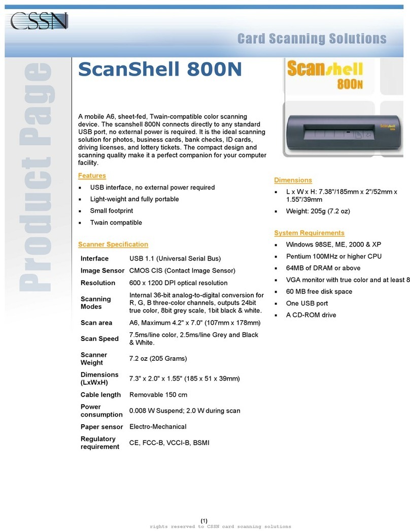 CSSN ScanShell 800N Manual de usuario