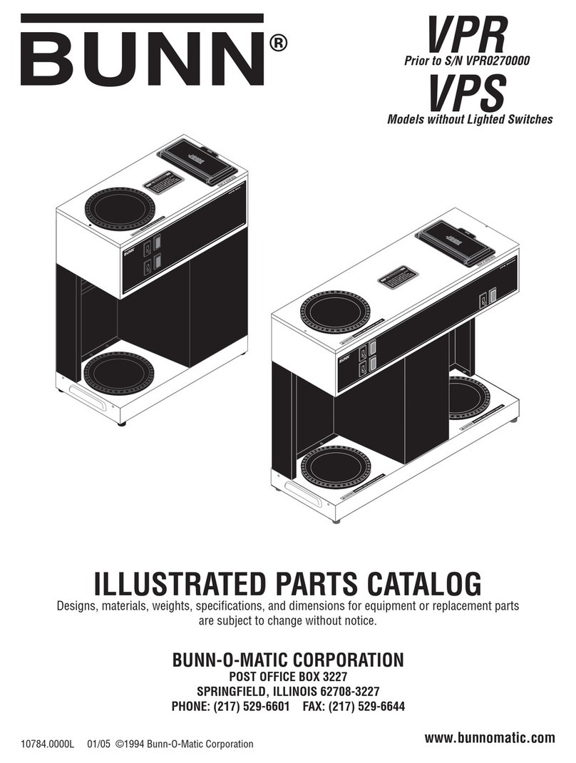 Bunn VPR Series Manual de instrucciones