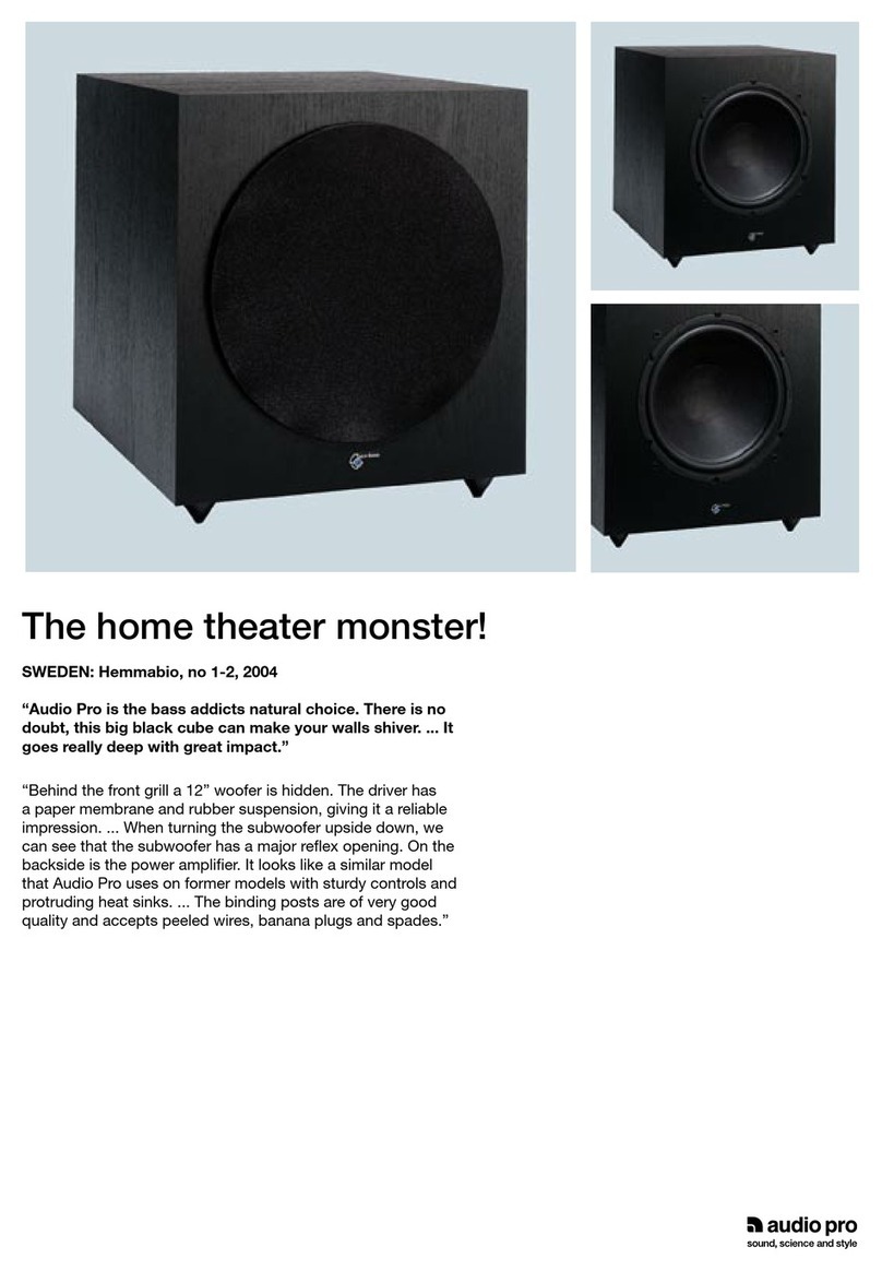 Audio Pro Sub Impact Manual de usuario