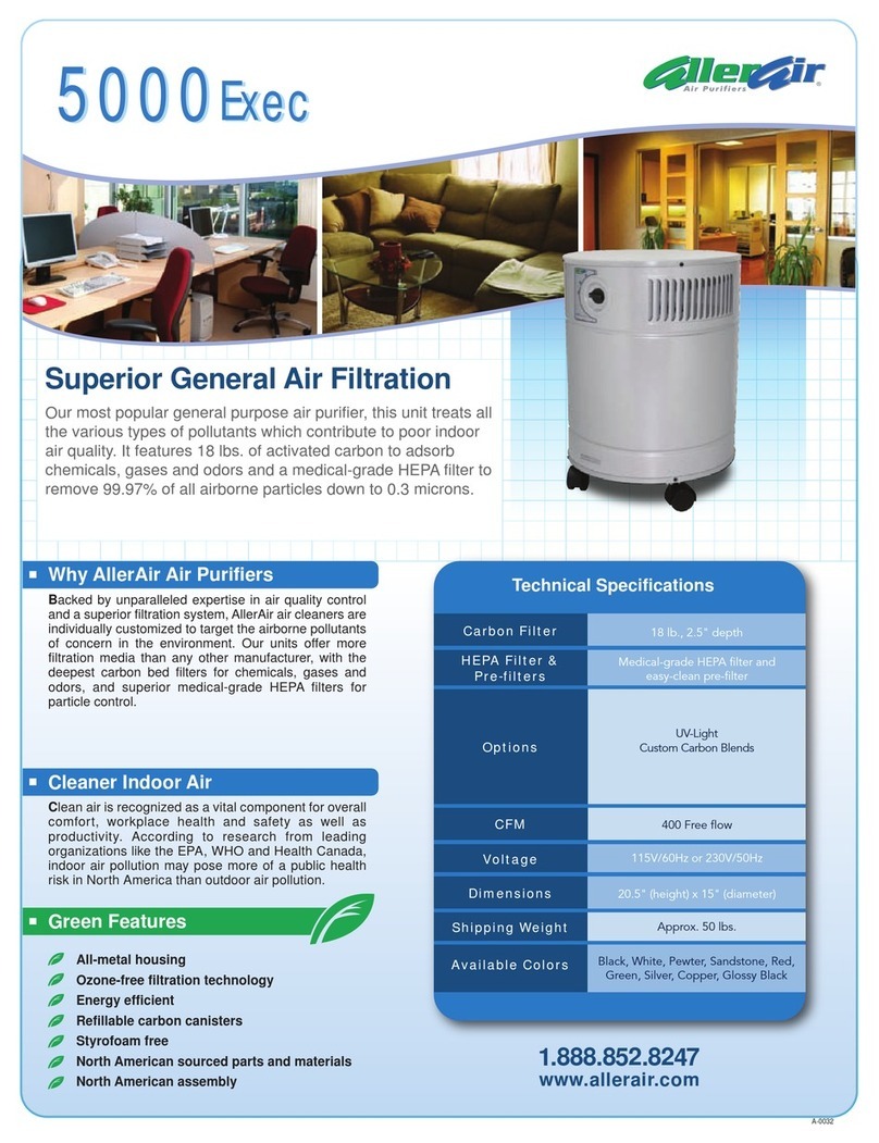 AllerAir 5000 Exec Manual de usuario
