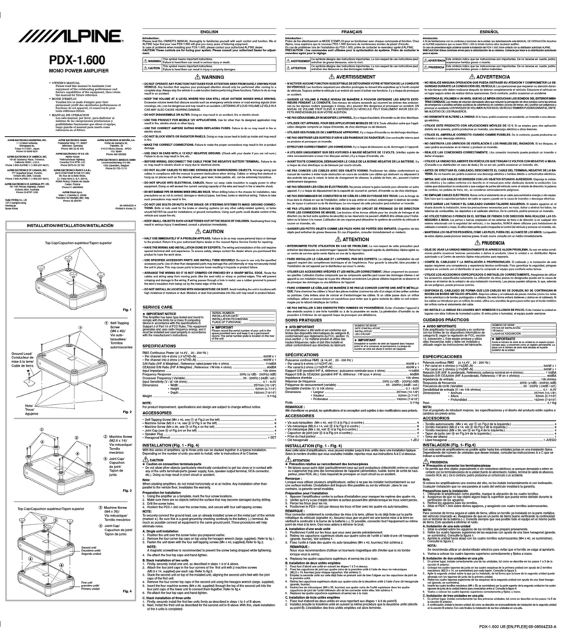 Alpine PDX-1.600 Manual de usuario