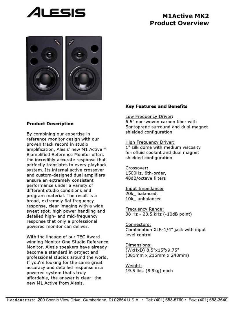 Alesis M1ACTIVE MK2 Instrucciones de funcionamiento y seguridad