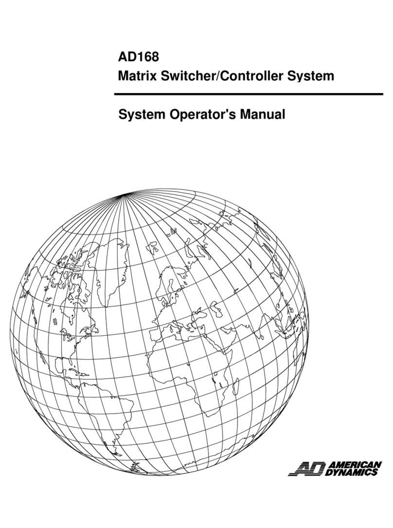 American Dynamics AD168 Manual de usuario