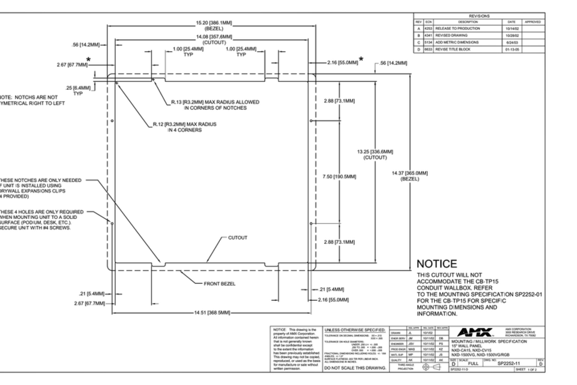 AMX NXD-CA15 Instrucciones de uso