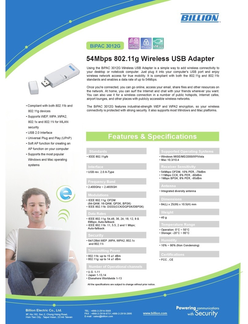 Billion BiPAC 3012G Manual de usuario