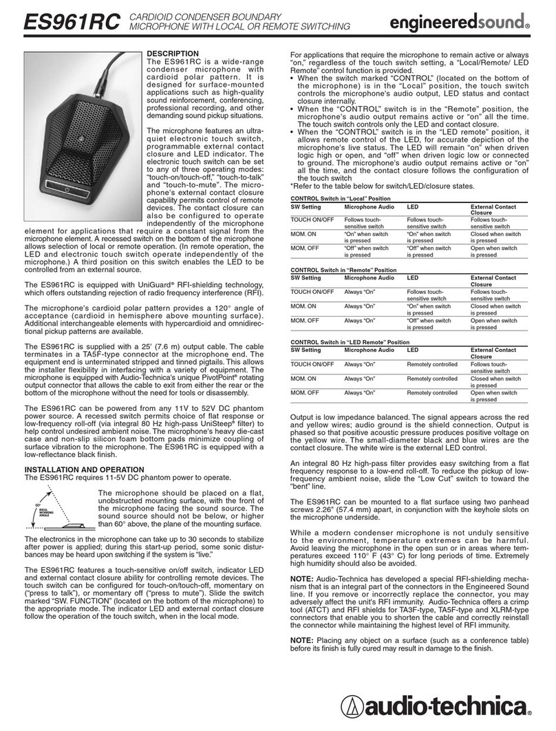Audio Technica ES961RC Manual del propietario