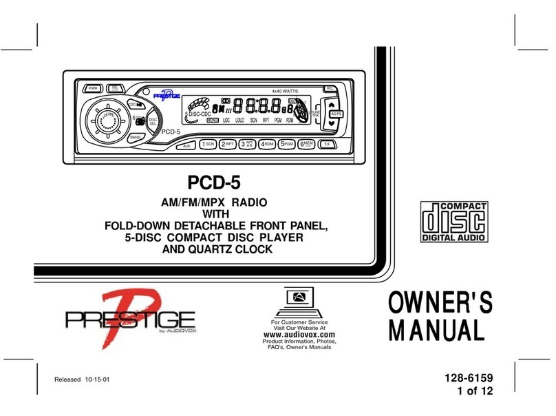 Audiovox PCD5 Manual de usuario