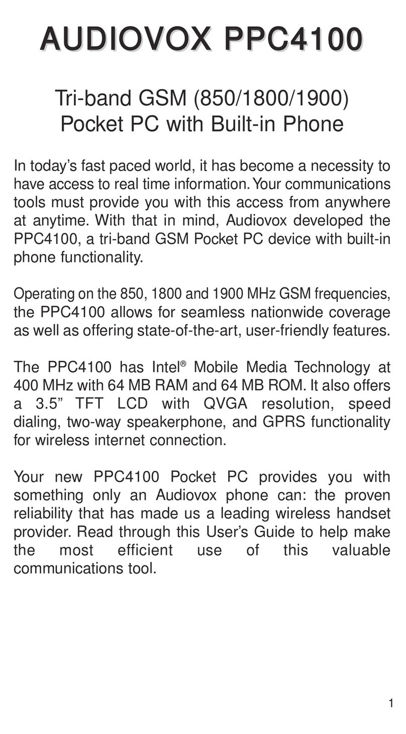 Audiovox PPC-4100 Manual de usuario