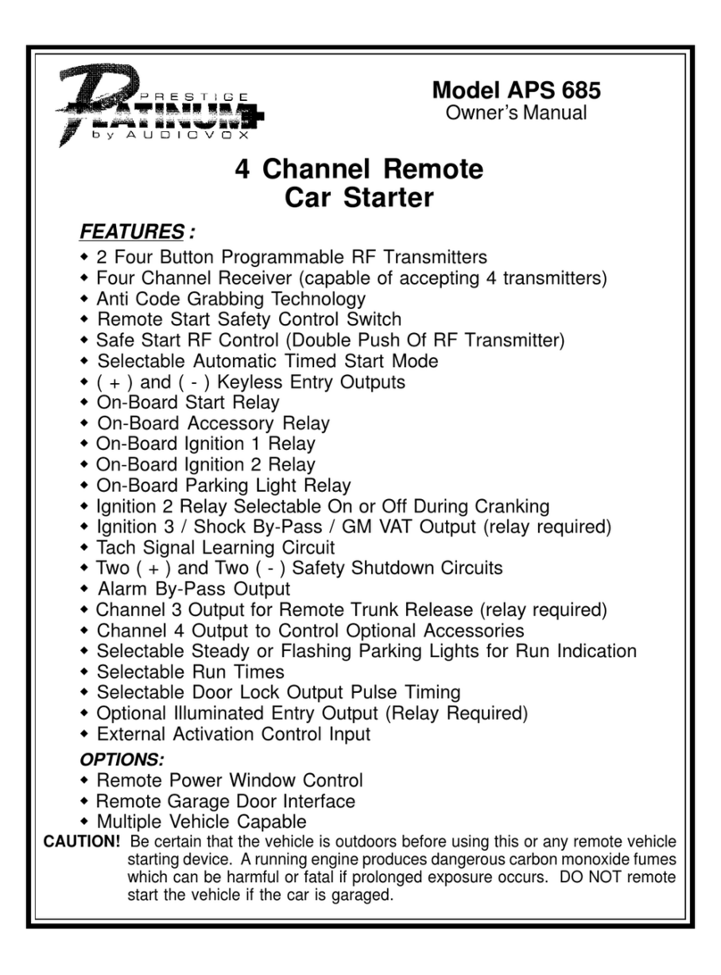 Audiovox APS 685 Manual de usuario
