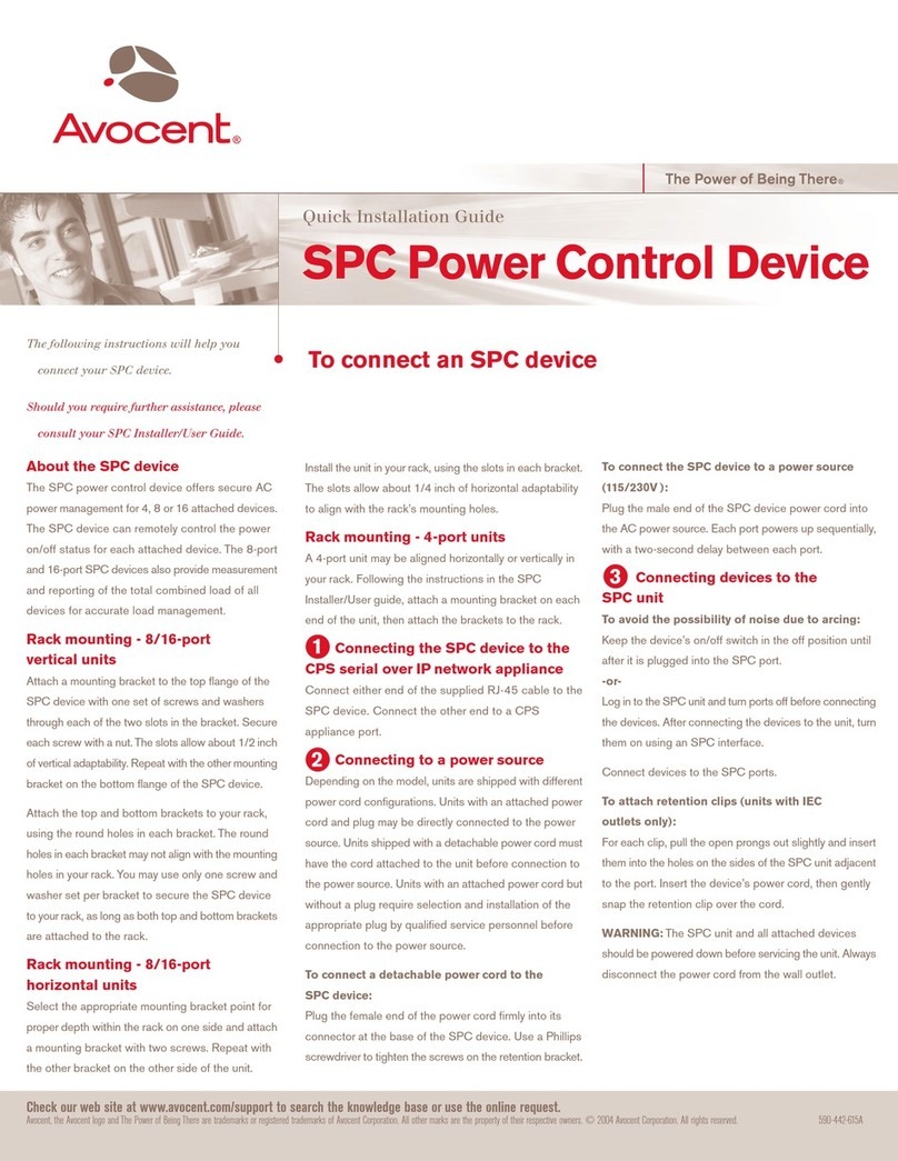 Avocent SPC1600 - Manual de usuario