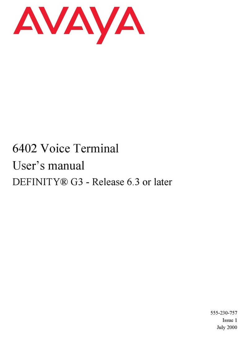 Avaya Definity 6402 Manual de usuario
