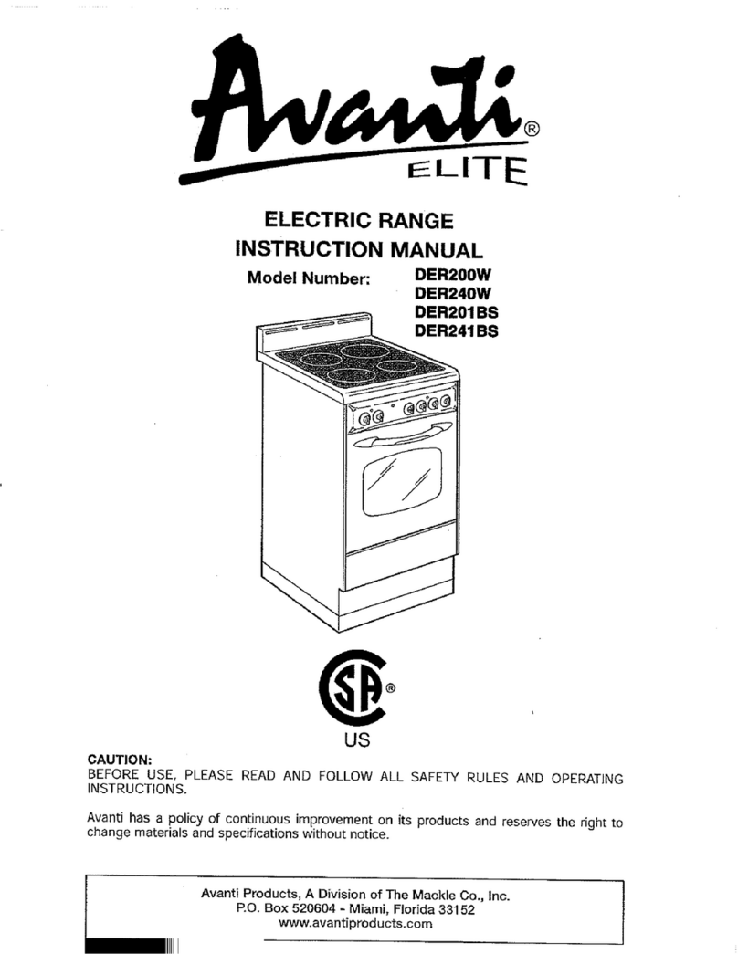 Avanti DER200W Manual de usuario