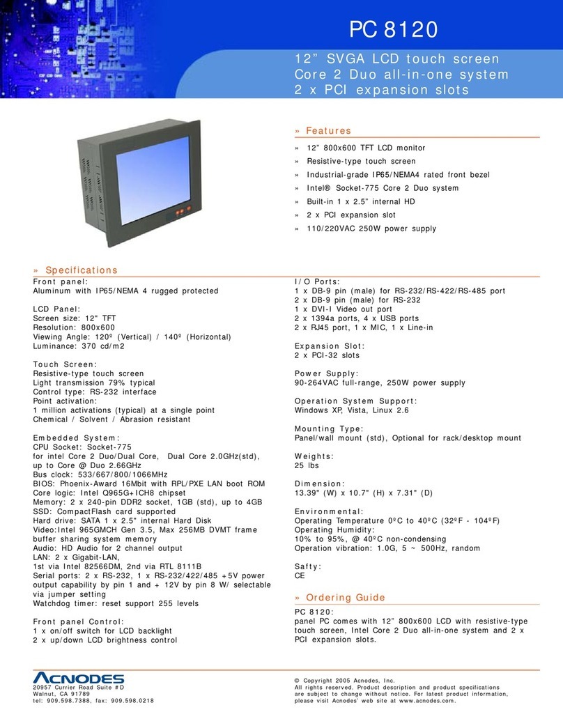 Acnodes PC 8120 Manual de usuario
