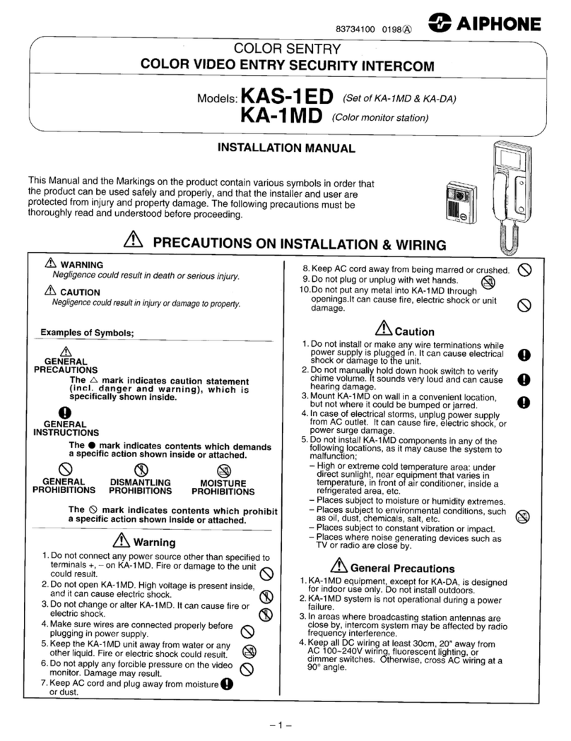 Aiphone KA-1MD Manual de usuario