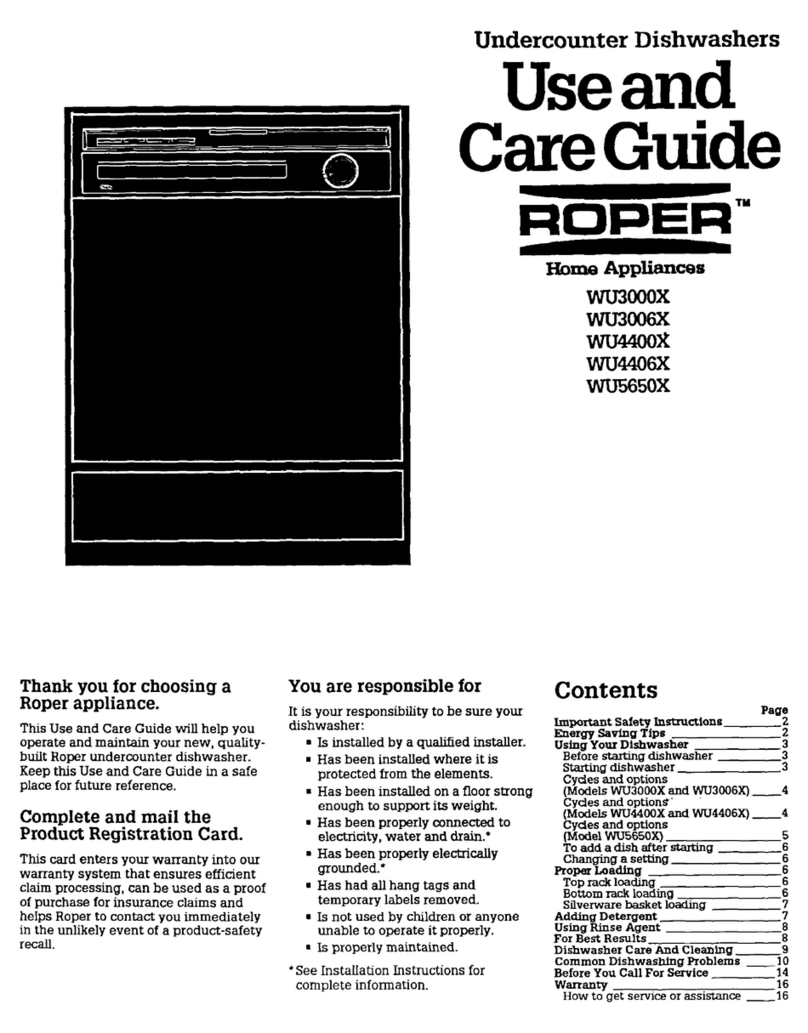 Roper WU3OOOX Manual de usuario