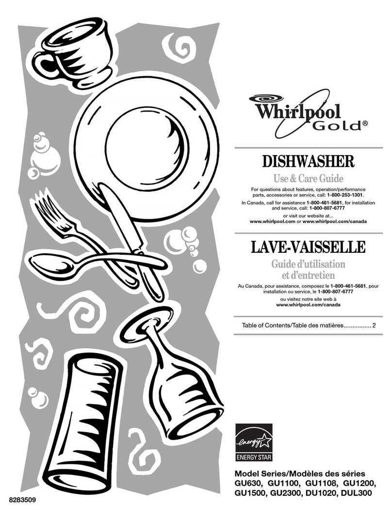 Whirlpool Gold DU1020 Manual de usuario