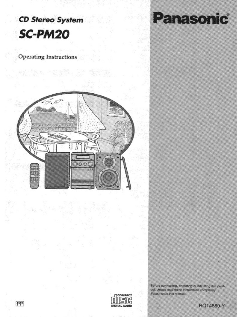 Panasonic SCPM20 - CD STEREO SYSTEM Manual de usuario