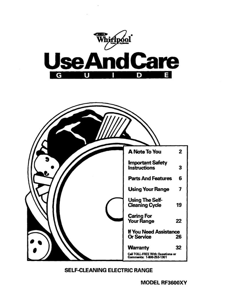 Whirlpool RF36OOXY Manual de usuario