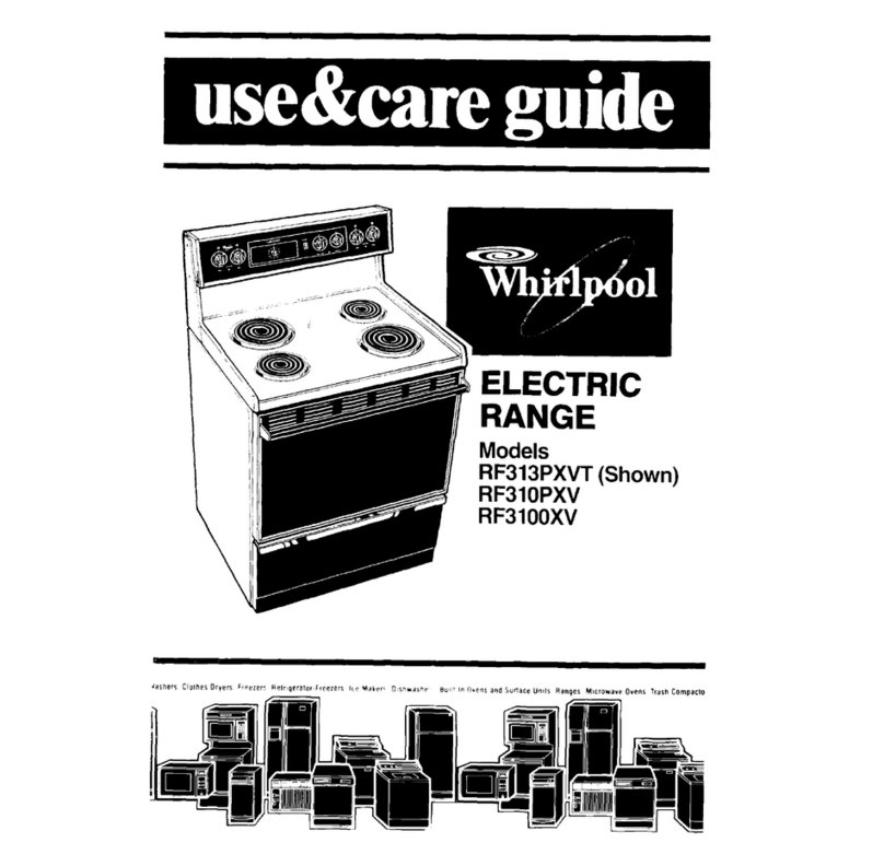 Whirlpool RF3100XV Manual de usuario