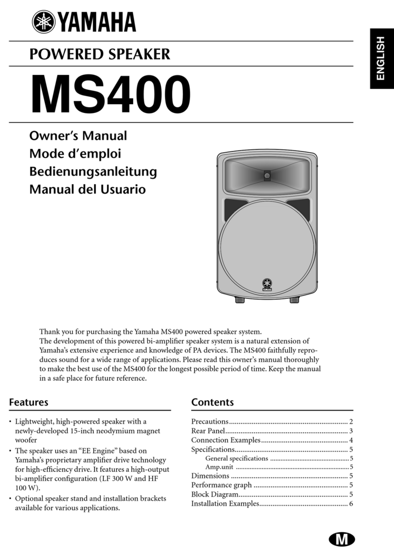 Yamaha MS400 Manual de usuario
