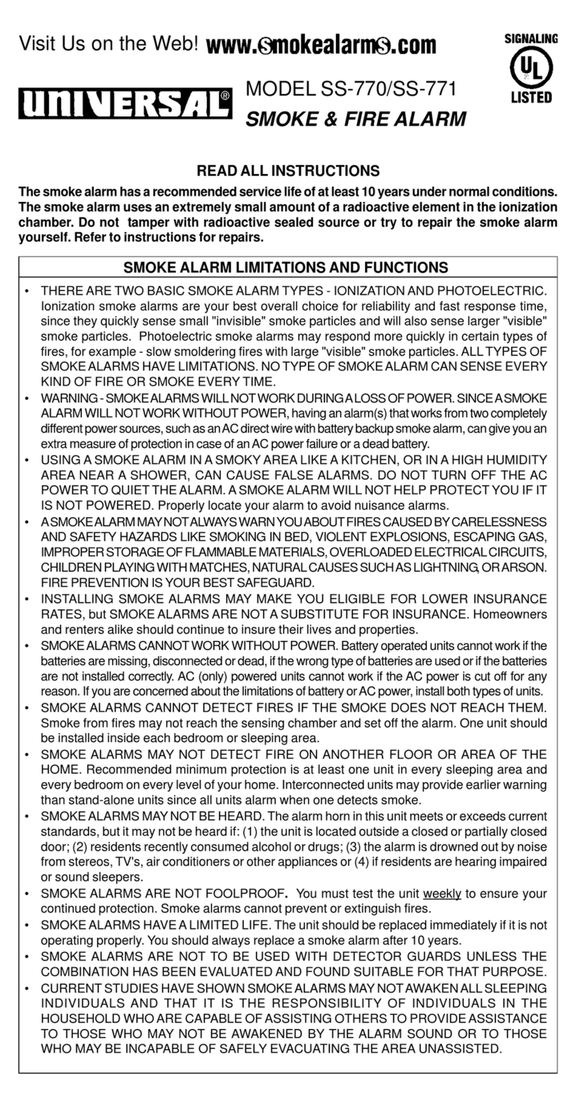 Universal SS-770 Manual de usuario