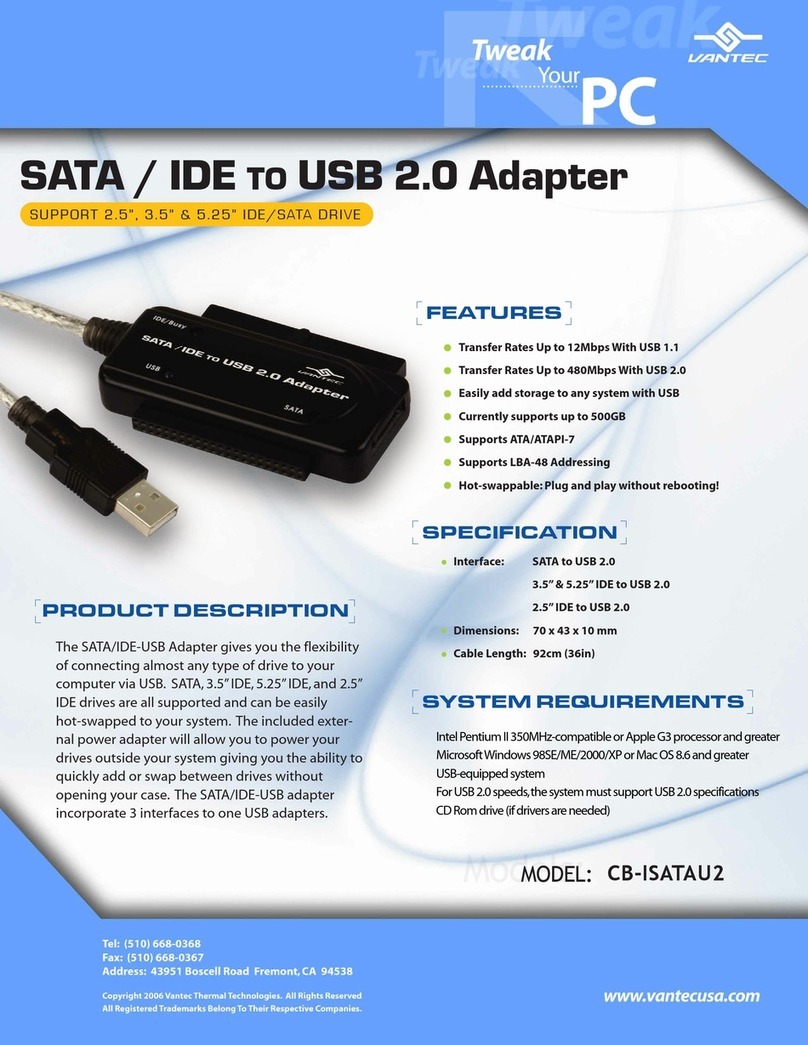 Vantec CB-ISATAU2 Manual de usuario