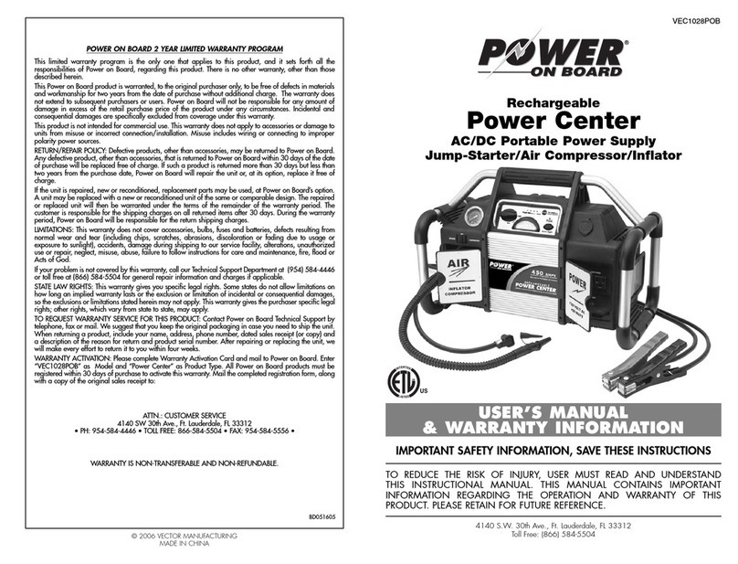 Vector BD051605 Manual de instrucciones