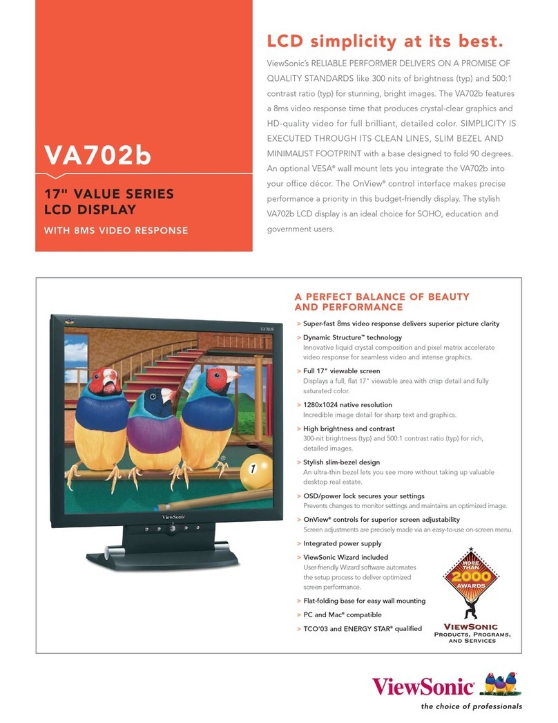 ViewSonic VA702B - 17" LCD Monitor Manual de usuario