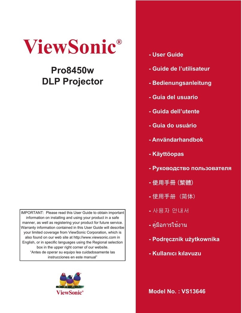 ViewSonic PRO8450W VS13646 Manual de usuario