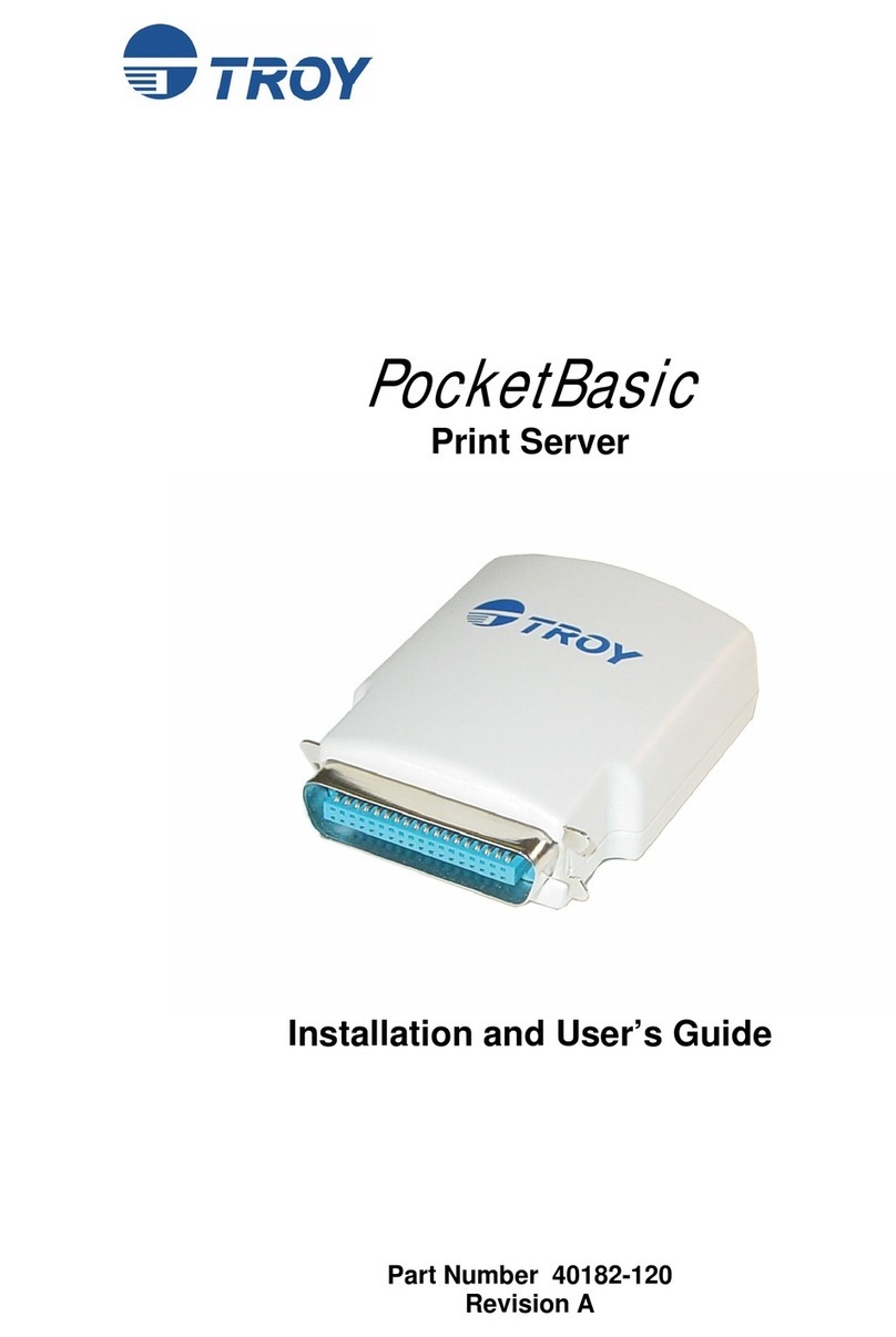 TROY Group Print Server PocketBasic Manual de usuario TROY Group Print Server PocketBasic Manual de usuario