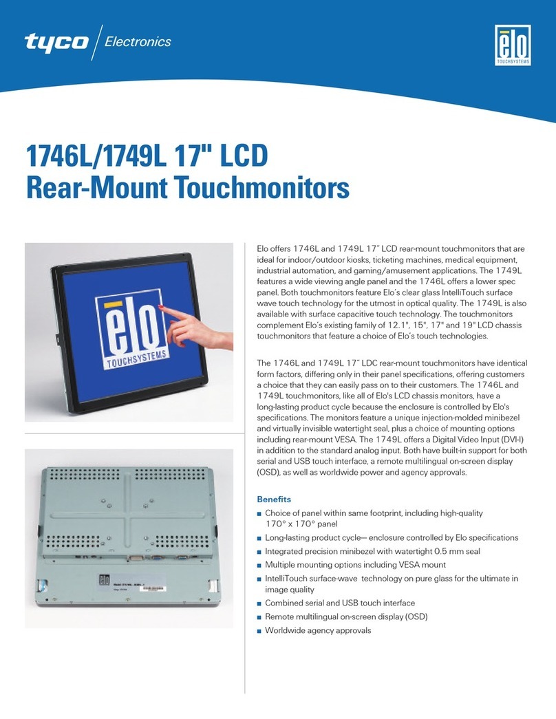 Elo TouchSystems Entuitive 1746L Series Manual de usuario